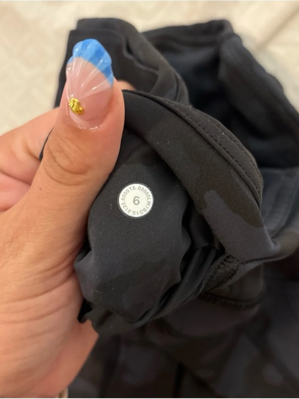 lululemon athletica Black & Dark Gray Camo High-Rise Bike Shorts